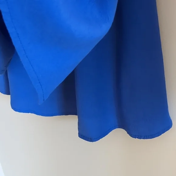 Liz Claiborne Short Sleeves Blue Dress - Size 8 - Picture 3 of 10